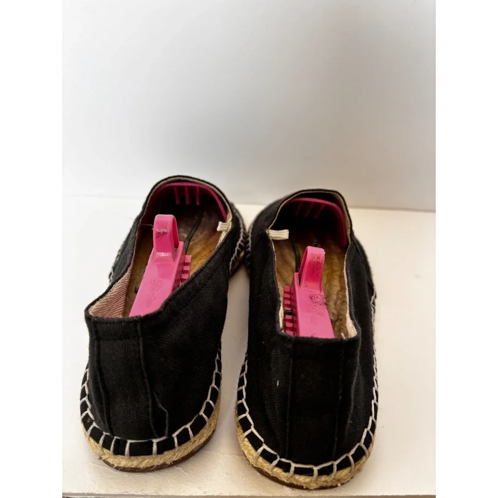 Urban Outfitters UO Black slip-on Espadrilles Canvas Flats‎ Shoes Size 8